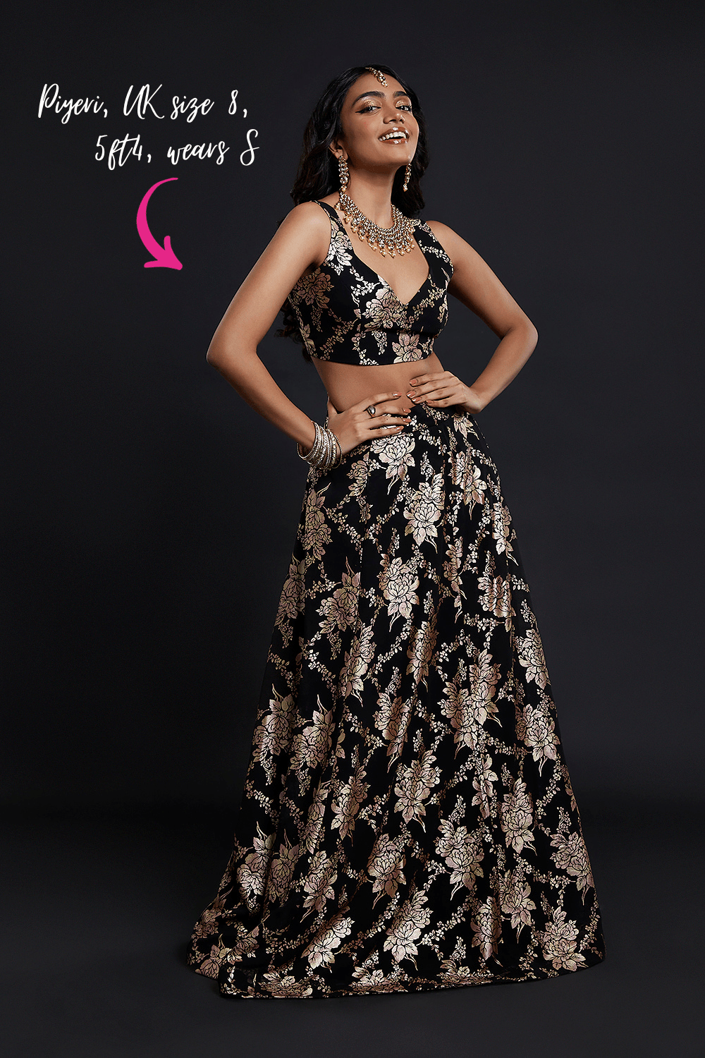 Black Vark Sleeveless Lehenga Set - QUERATED