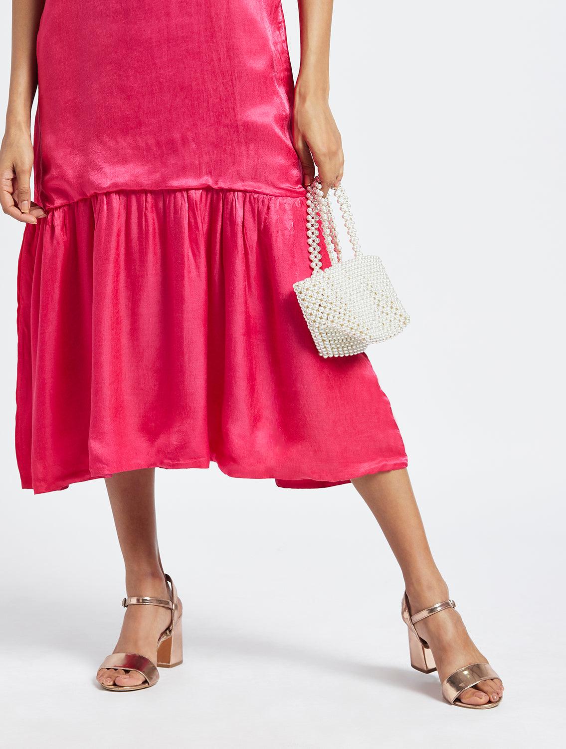 Madelyn Pearl Beaded Bucket Bag - QUERATED