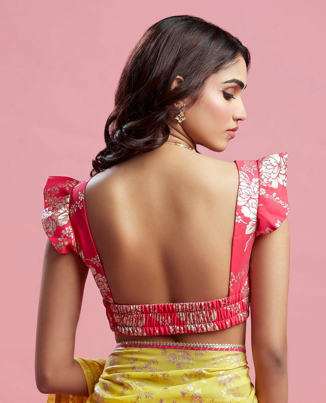 Fuchsia Barfi Front tieup blouse