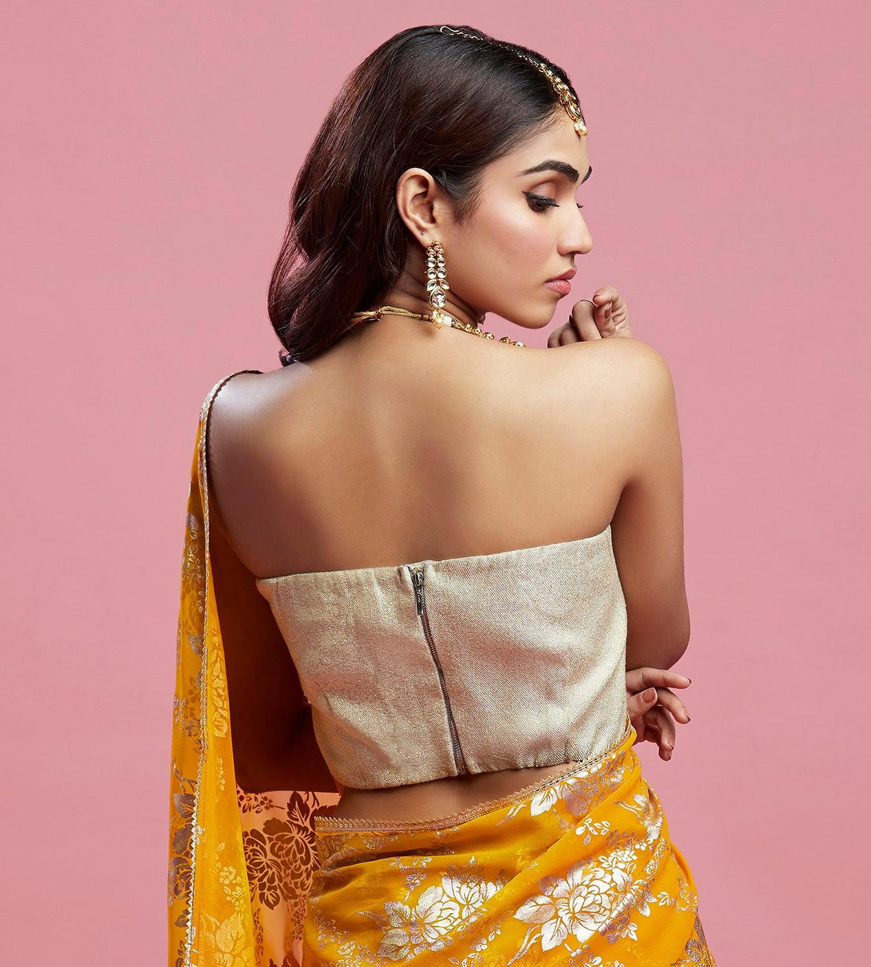 Metallic Corset blouse