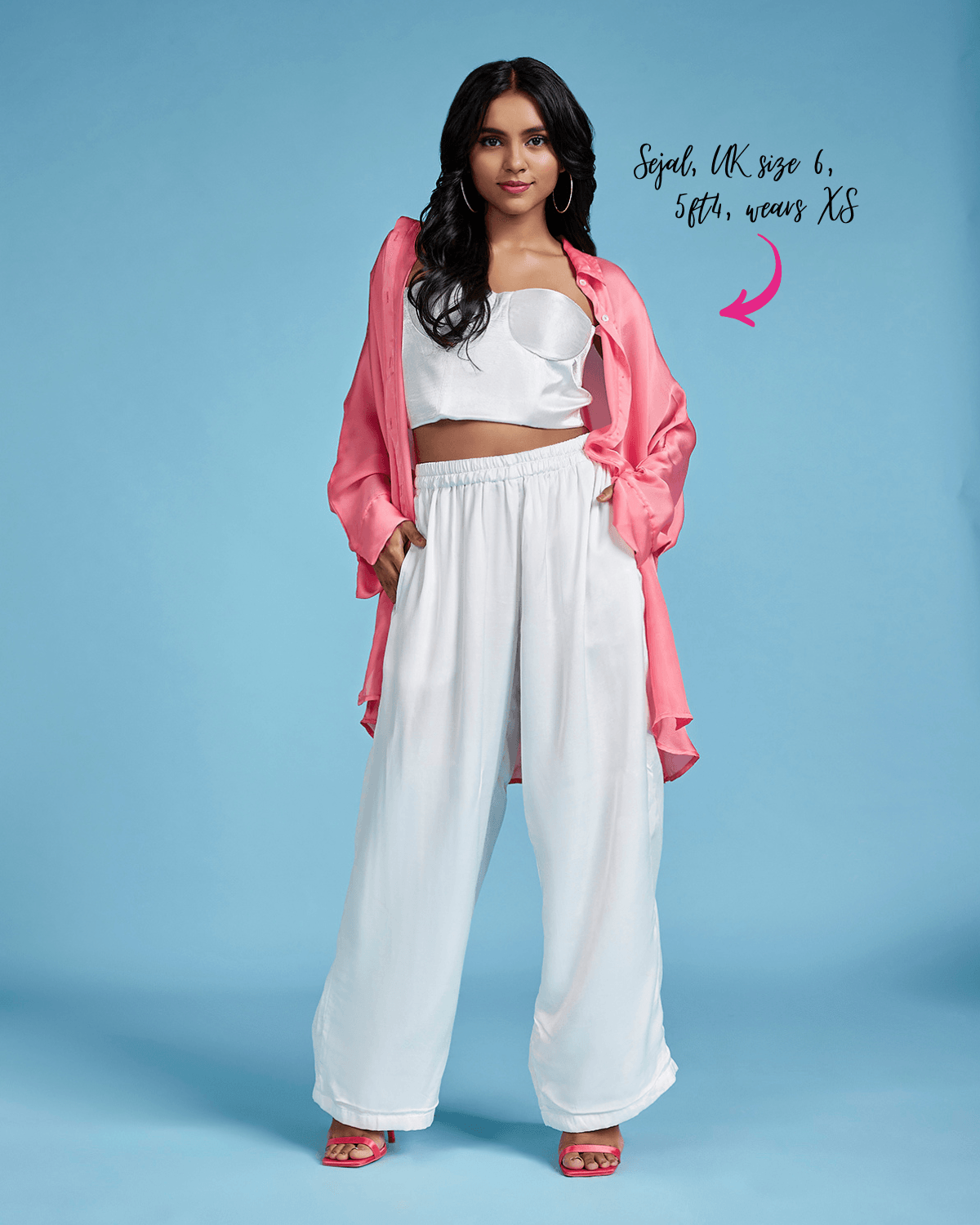 Peach Pink oversized silk shirt - QUERATED